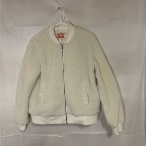 Womens size large Sherpa bomber Levi’s jacket, #M841